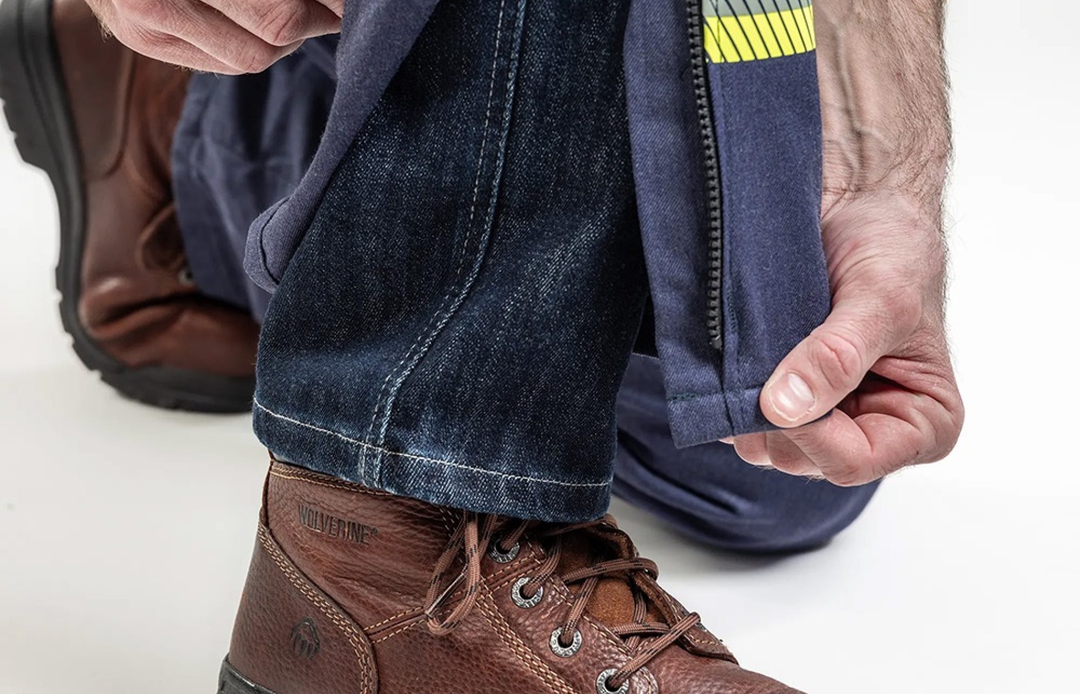 BIB OVERALL: Zipper Openings for Easy Donning and Doffing Over Work Boots