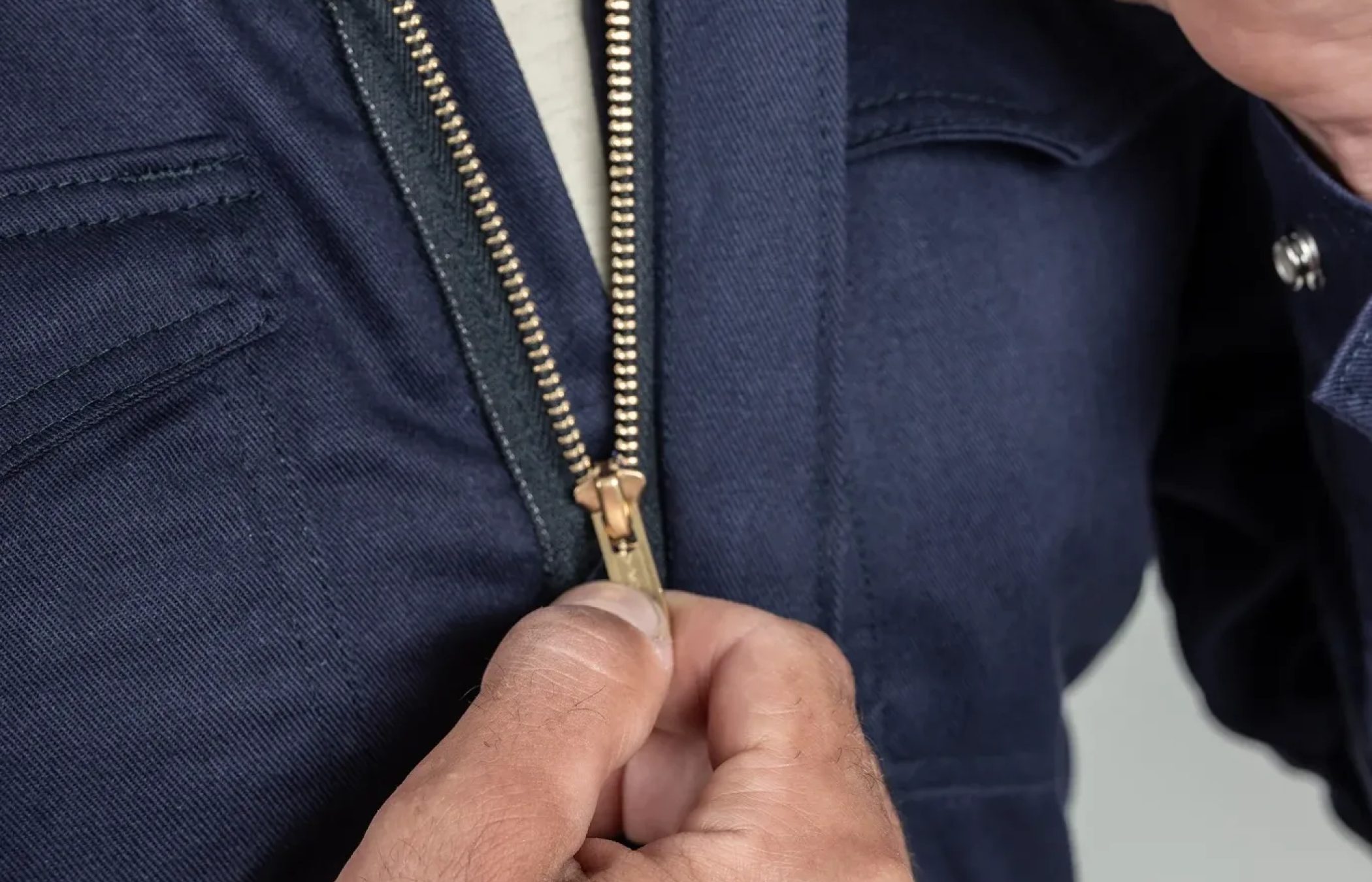 2-Way Covered Zipper Front for Easy Entry