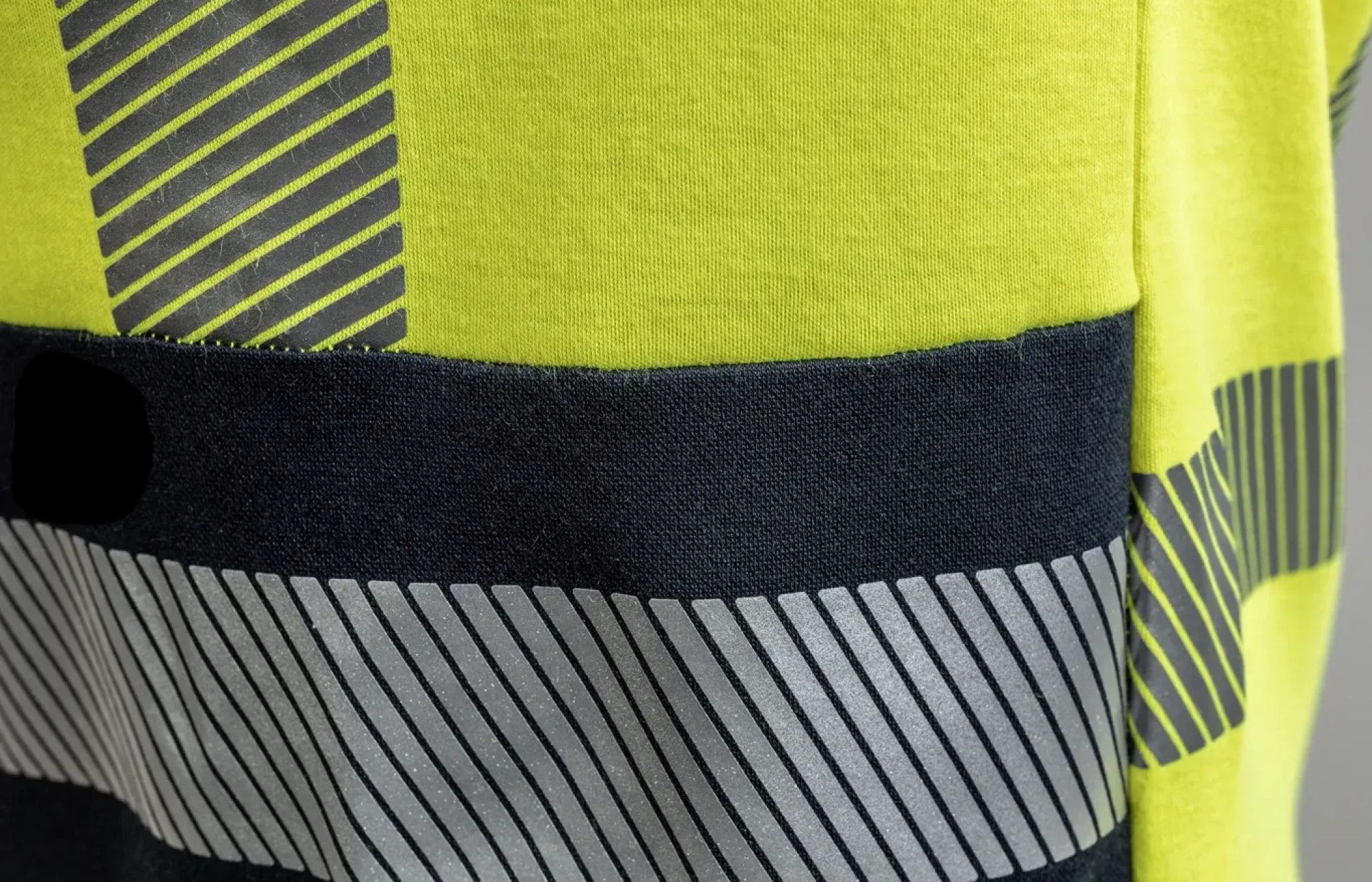 Contrasting Navy Fabric on Lower Torso to Hide Dirt and Stains