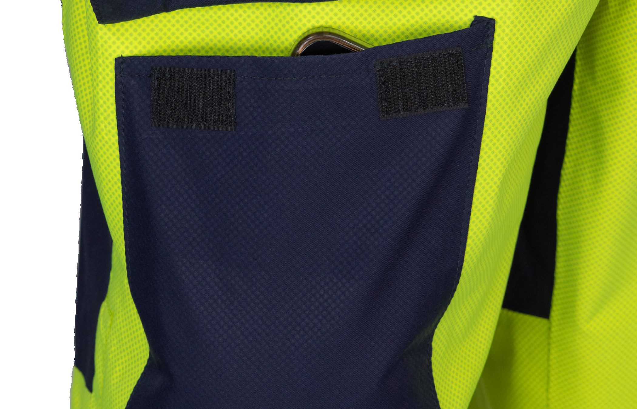 DRIFIRE® FR/AR DuoStorm Bib Class E Front Patch Pocket w/ Hook and Loop Closure