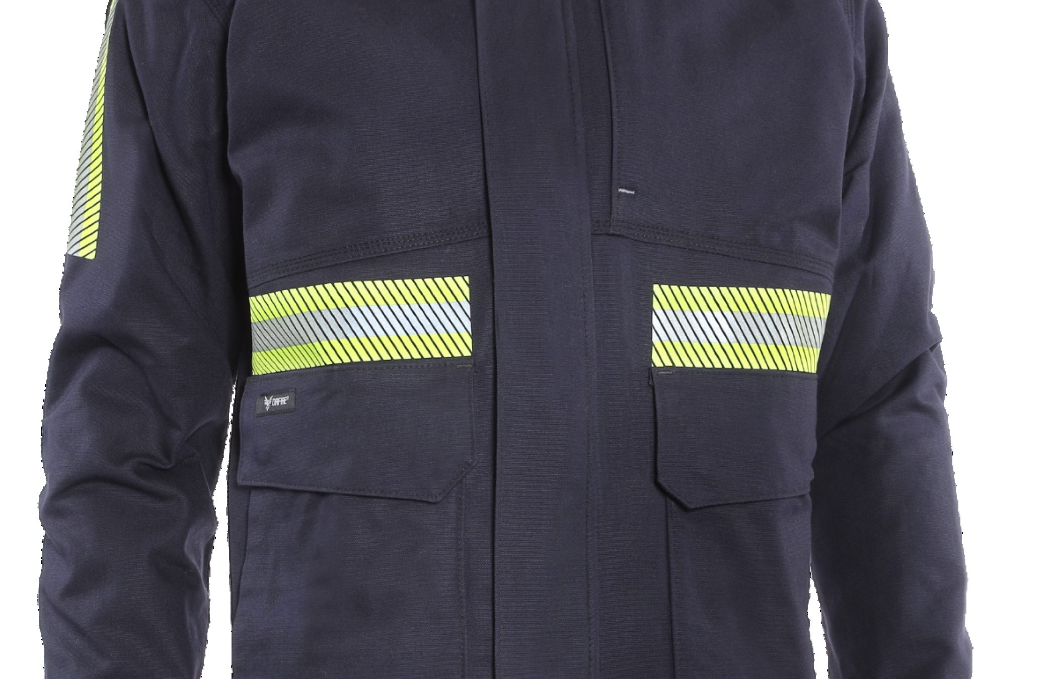 DRIFIRE® FR/AR Insulated Jacket Navy Optional 3M™ Scotchlite™ Reflective Trim Across Top of Front Pockets