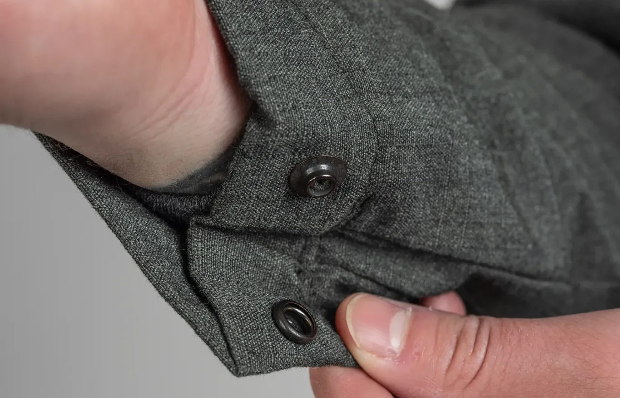 Snaps at Wrist for Adjustment