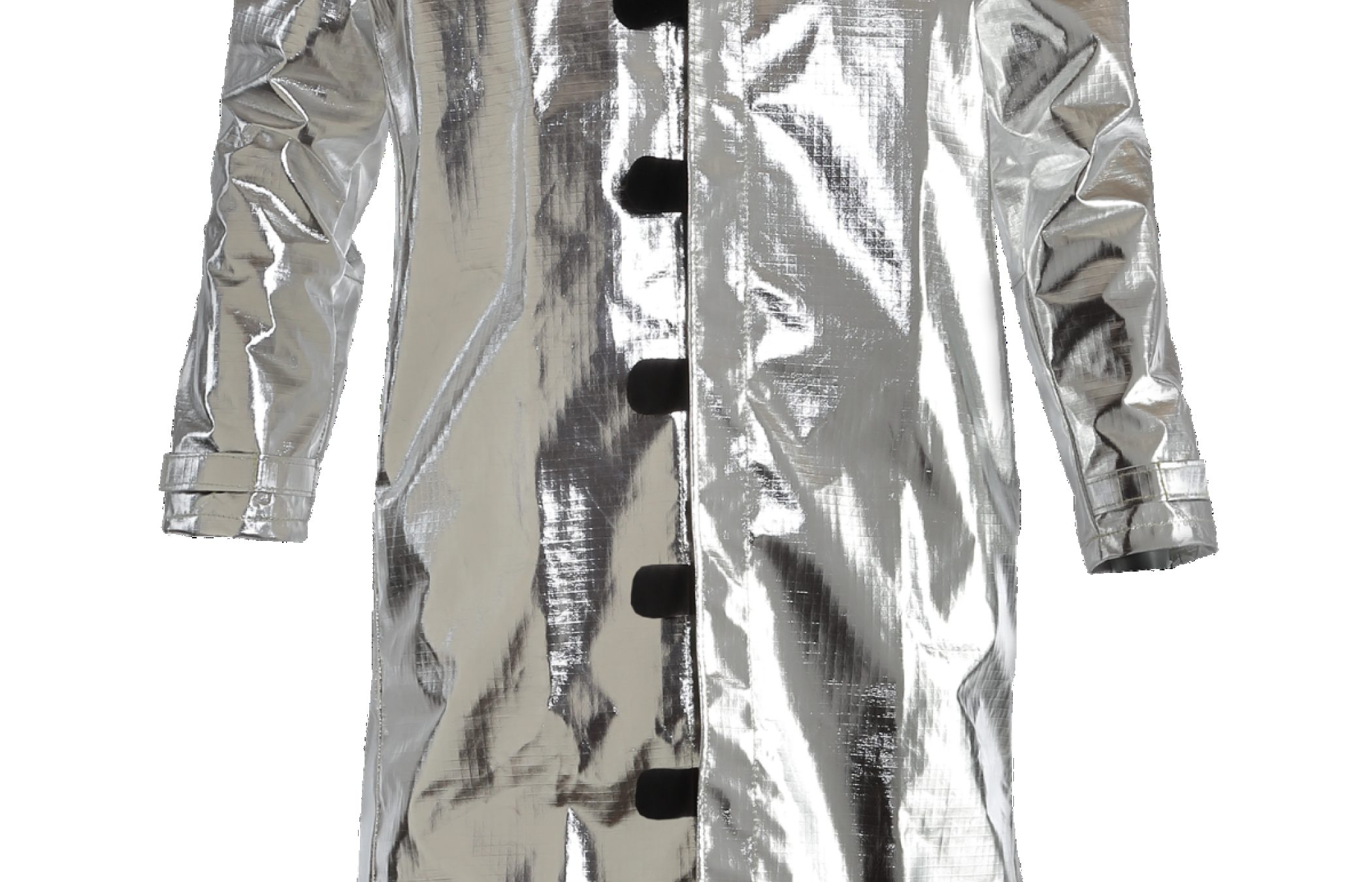 NSA Carbon Armour™ Aluminised OPF Ripstop 50" Long Jacket (Front)