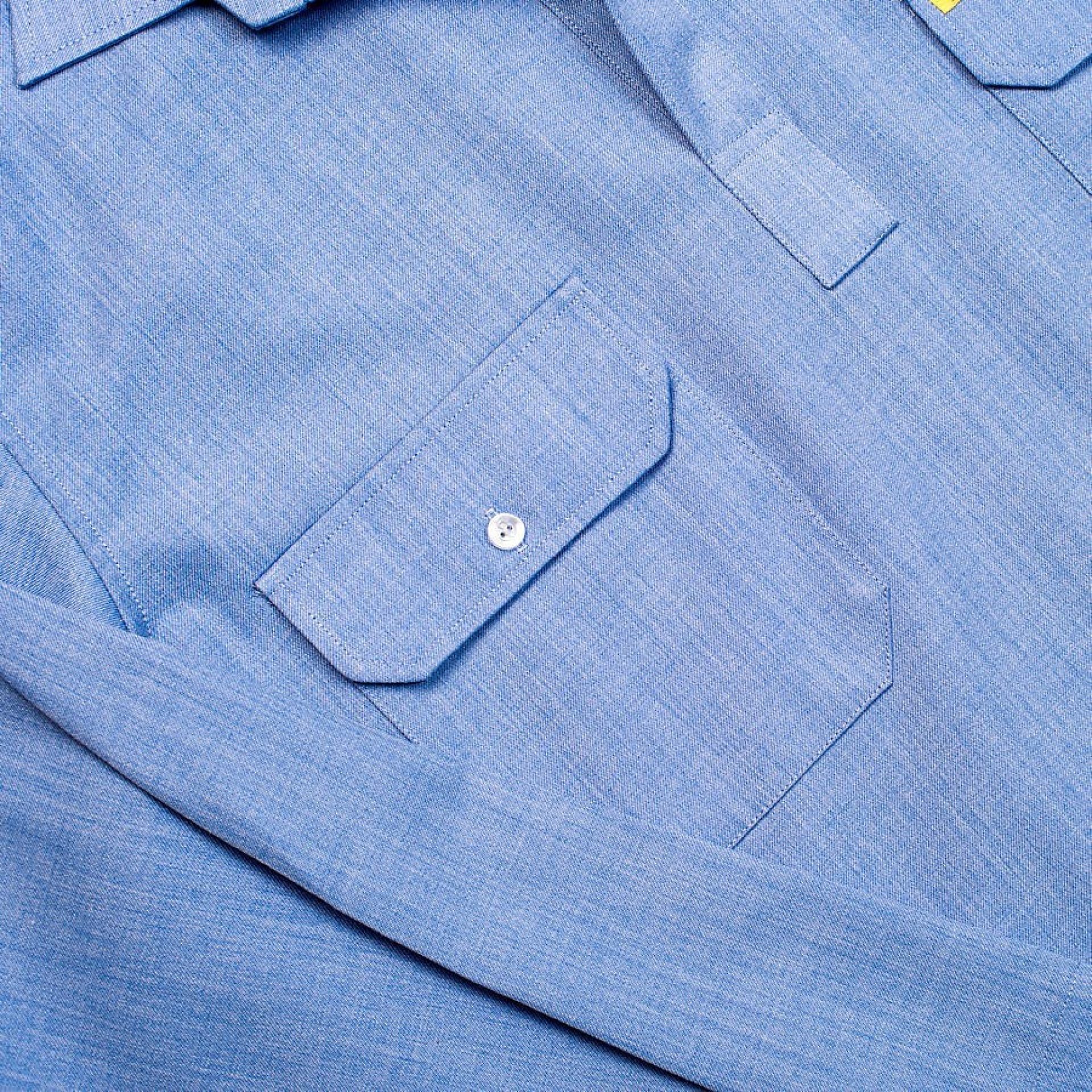 PR97 Light Blue FR Shirt w Two Button Down Chest Pockets
