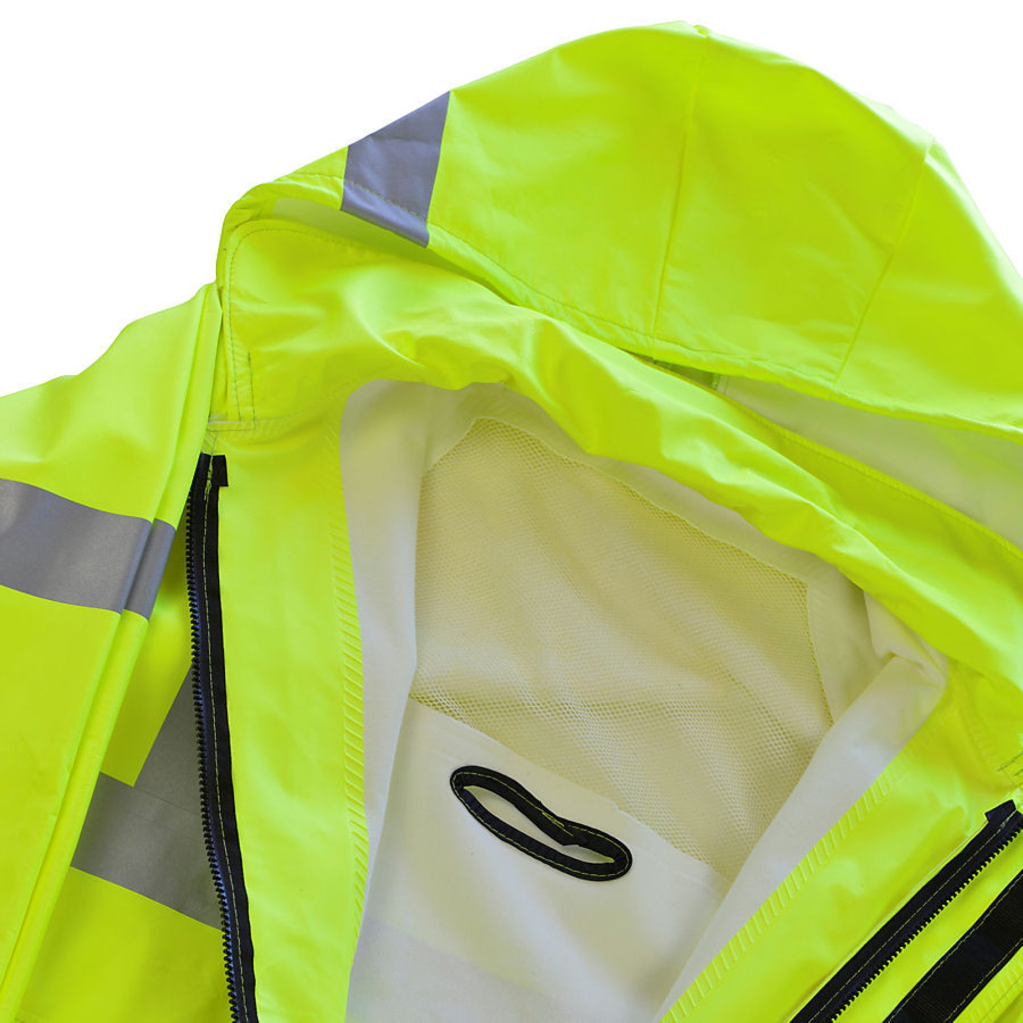 Sentinel FR Fluorescent Yellow Jacket/Coat w Hood-in-Collar/Fall Protection Access