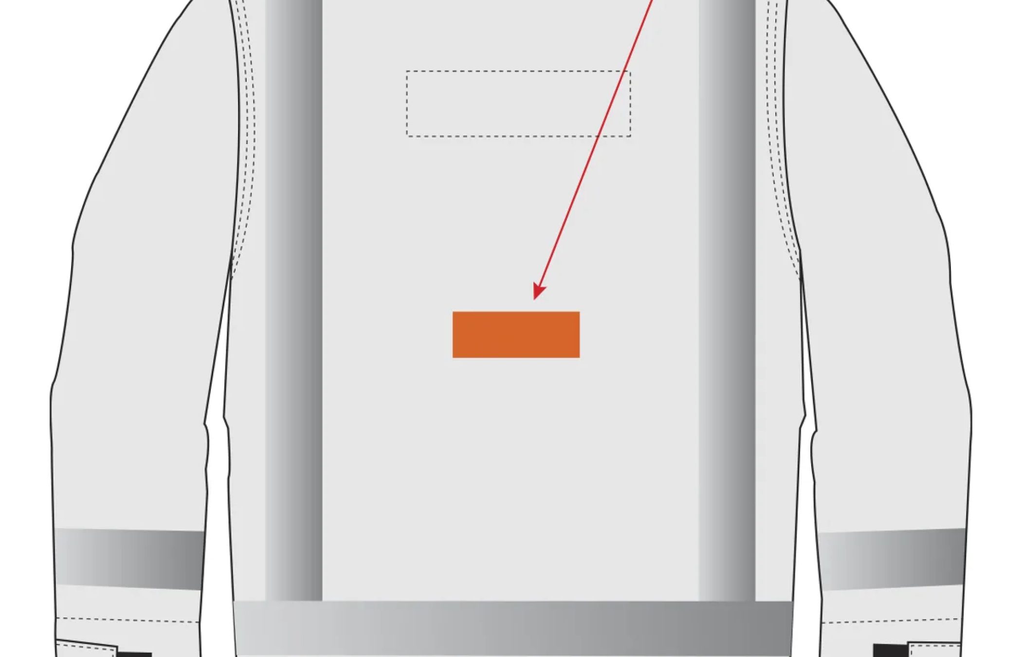NASCO Jacket Back Logo Placement