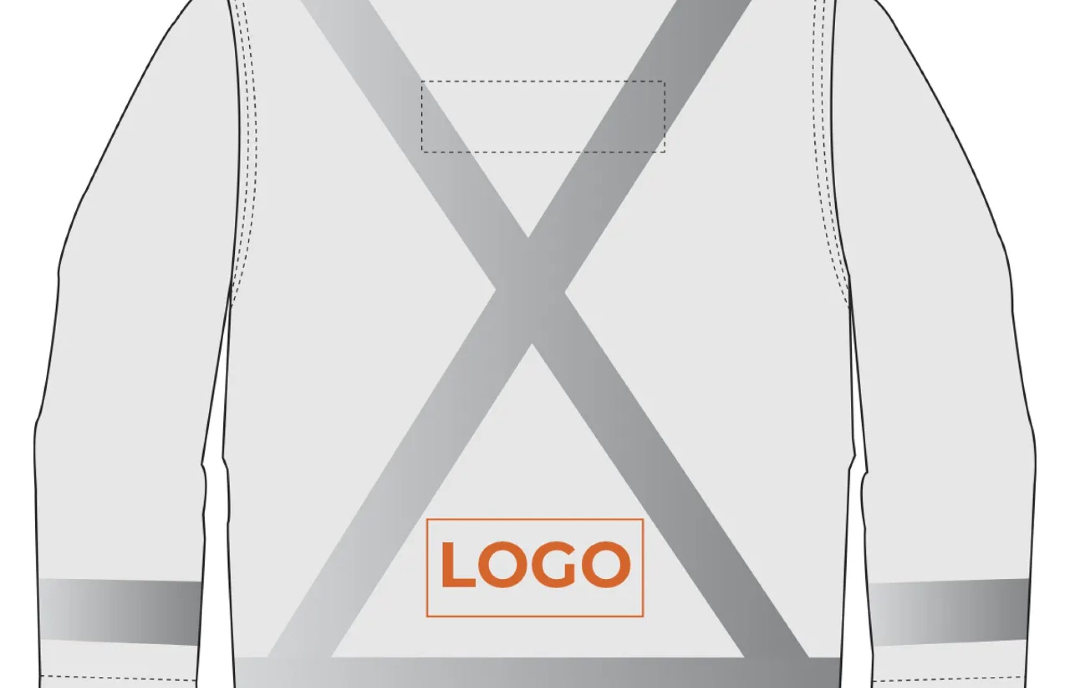 NASCO Jacket X Back Logo Placement